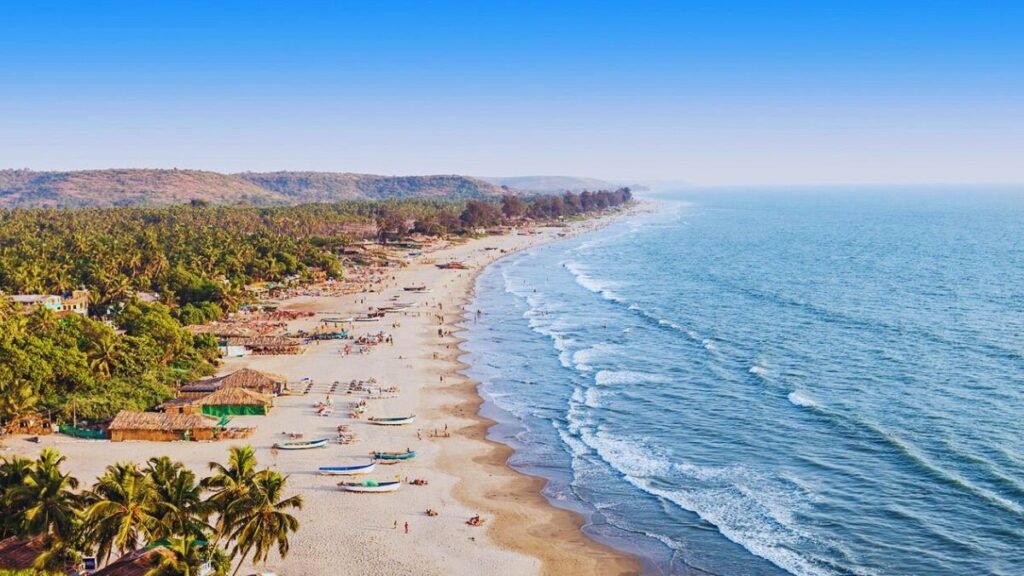 Baga Beach during the intense summer