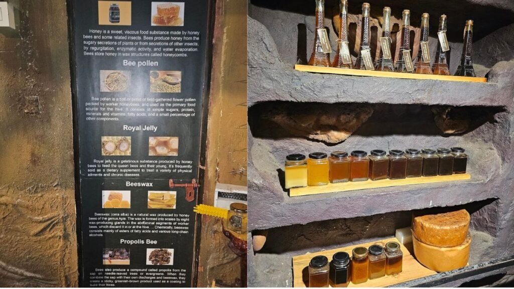 Tasting section of the Honey Museum 