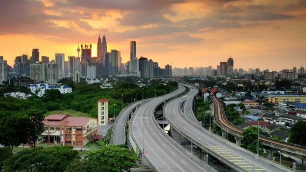 Bangalore city during sunset